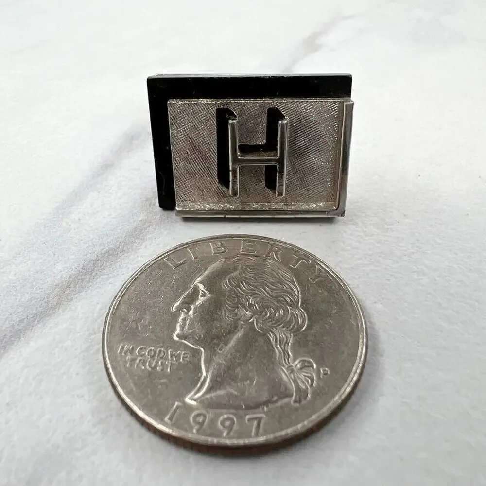 Swank Vintage H Initial Letter Single Cufflink